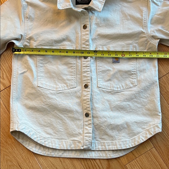 Carhartt Men's Cream Button-Up Shirt Jacket - Picture 5 of 10